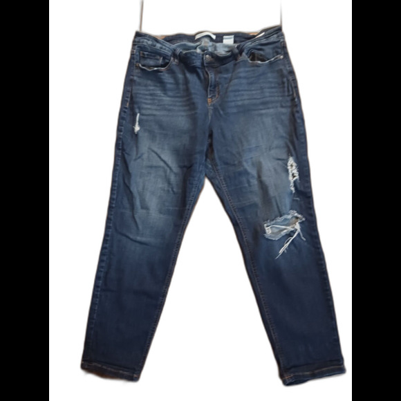 Women's Eunina Mica Destructed Midrise Skinny Ankle Jeans Size 2XL - Picture 1 of 6